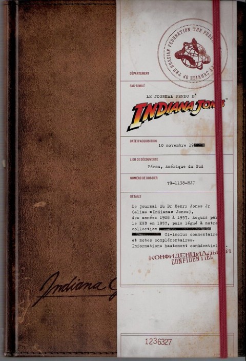 Indiana Jones Le carnet perdu d'indiana jones