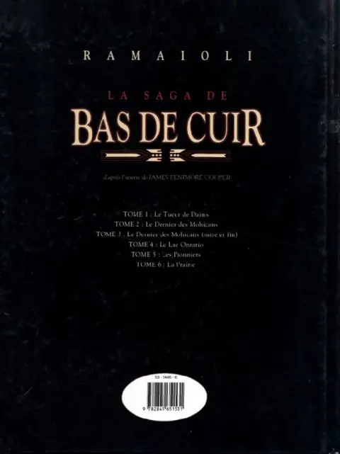 Verso de l'album La saga de Bas de Cuir Tome 6 La prairie
