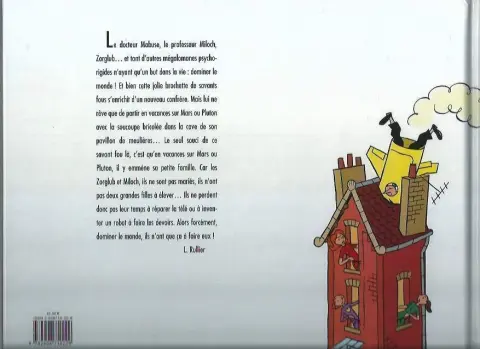 Verso de l'album Le savant fou