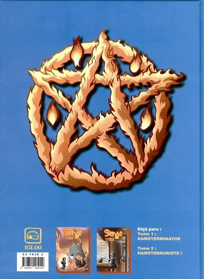 Verso de l'album Serge, le hamster de l'enfer Tome 3 Hamsterrifiant !