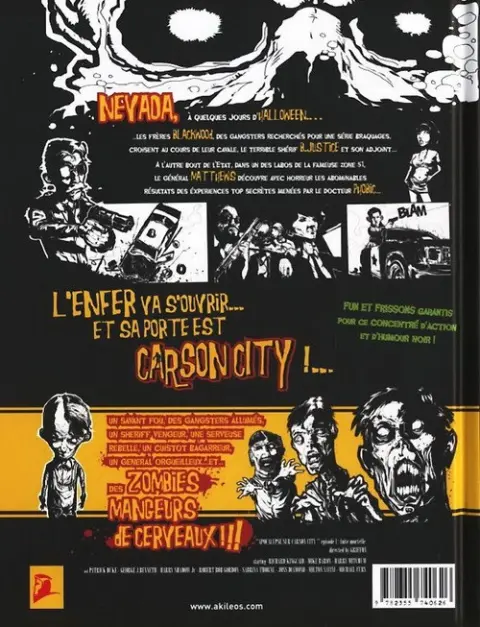 Verso de l'album Apocalypse sur Carson City Tome 1 Fuite mortelle