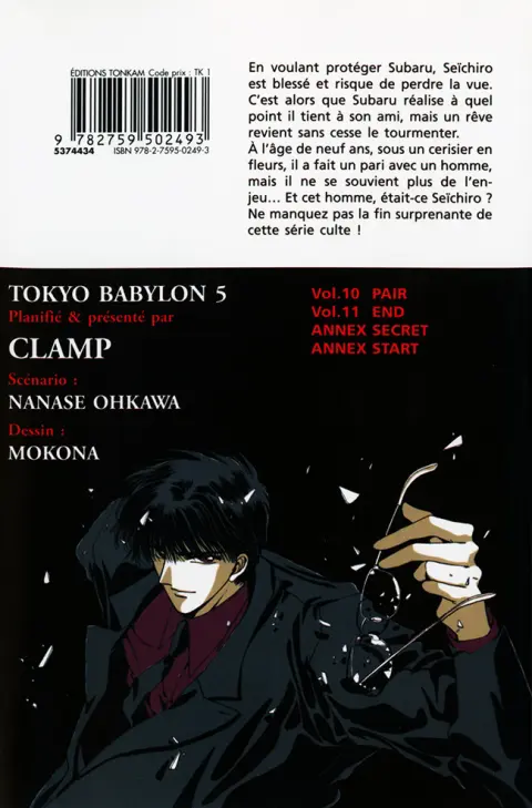 Verso de l'album Tokyo Babylon Réédition 5