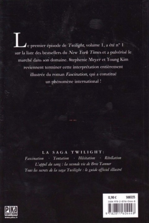 Verso de l'album Twilight Volume 2 Fascination - Volume 2