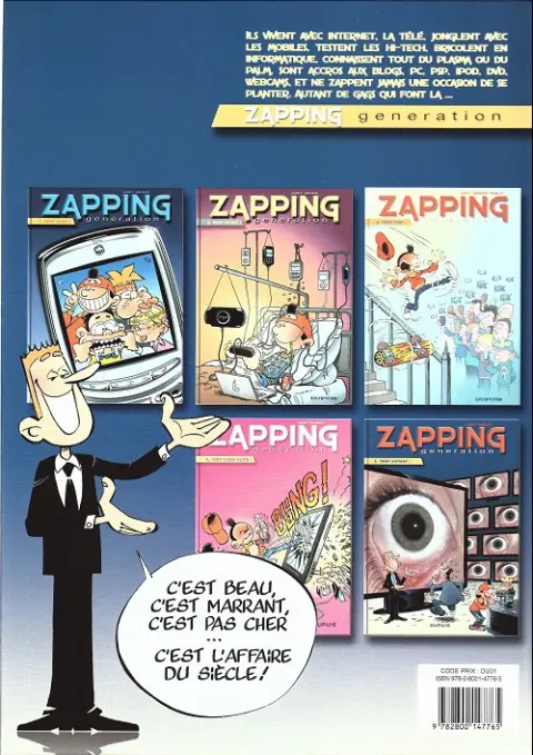 Verso de l'album Zapping generation Tome 5 Trop voyant !