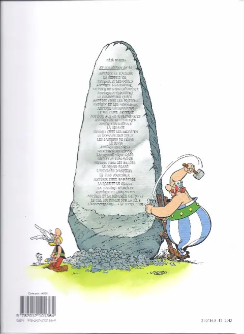 Verso de l'album Astérix Tome 4 Astérix gladiateur