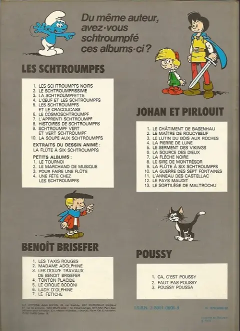 Verso de l'album Benoît Brisefer Tome 7 Le fétiche
