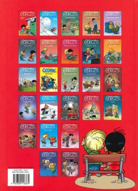 Verso de l'album Cédric Tome 1 Premières classes