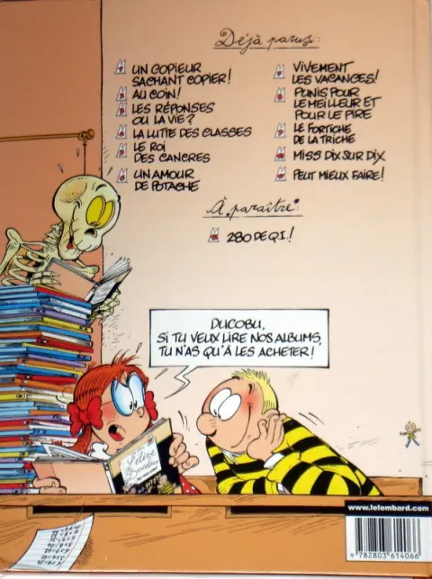 Verso de l'album L'Élève Ducobu Tome 4 La lutte des classes