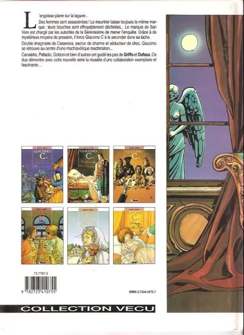 Verso de l'album Giacomo C. Tome 2 La chute de l'ange