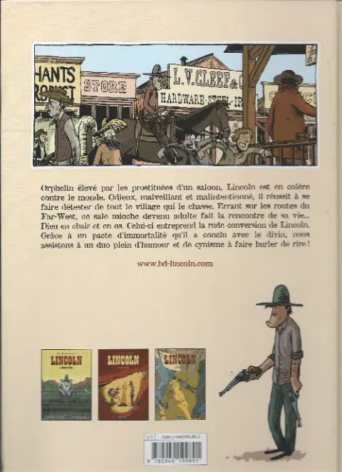 Verso de l'album Lincoln Tome 1 Crâne de bois