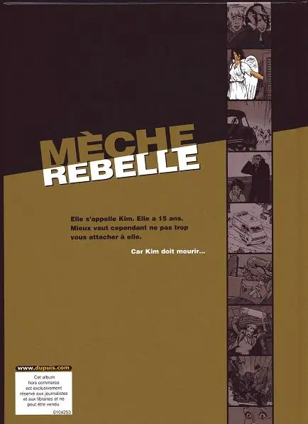 Verso de l'album Mèche rebelle Tome 1 Kim