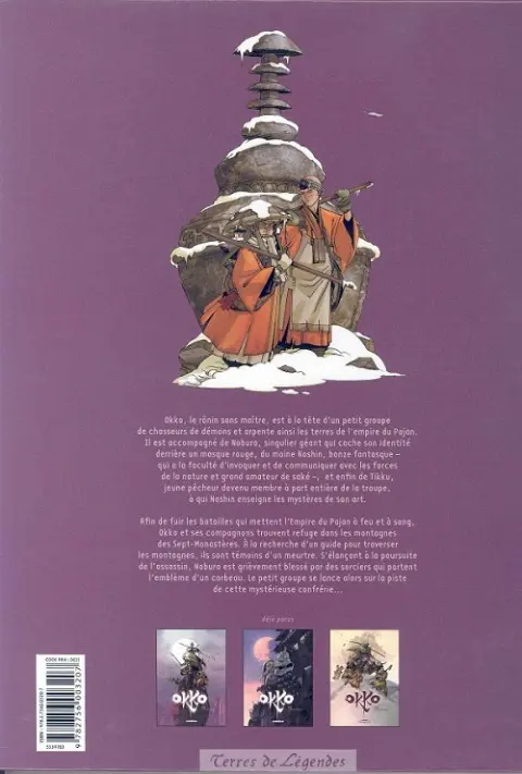 Verso de l'album Okko Tome 3 Le cycle de la terre I