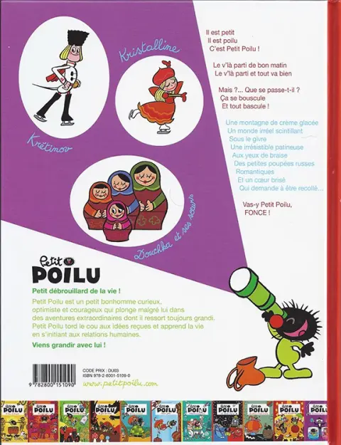 Verso de l'album Petit Poilu Tome 10 Amour glacé