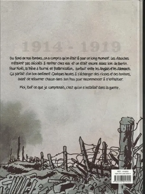 Verso de l'album Putain de guerre ! L'intégrale