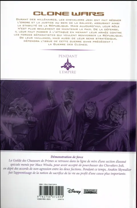 Verso de l'album Star Wars - Clone Wars Tome 6 Démonstration de Force