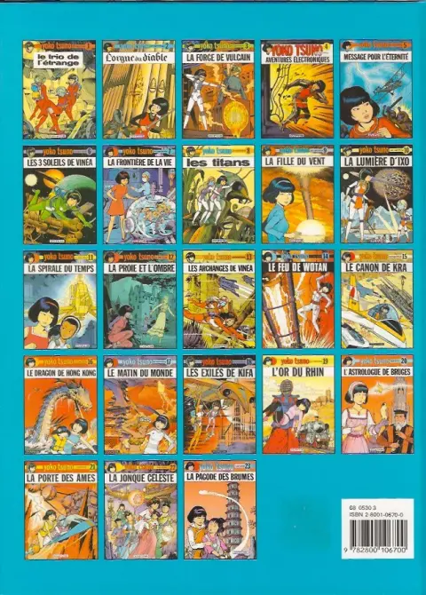 Verso de l'album Yoko Tsuno Tome 5 Message pour l'éternité