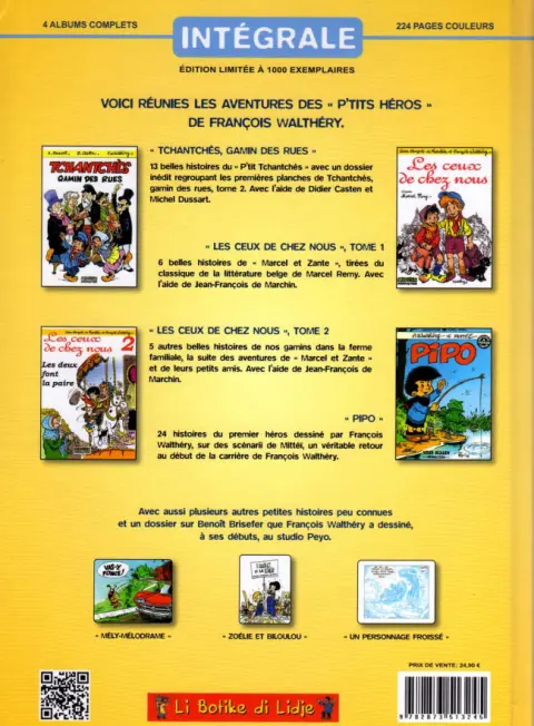 Verso de l'album Mes P'tits héros