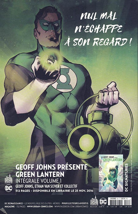 Verso de l'album Justice League Univers Hors-série #3 Green Lantern