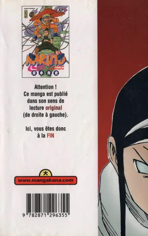 Verso de l'album Naruto 12 L'oiseau s'est envolé...!!