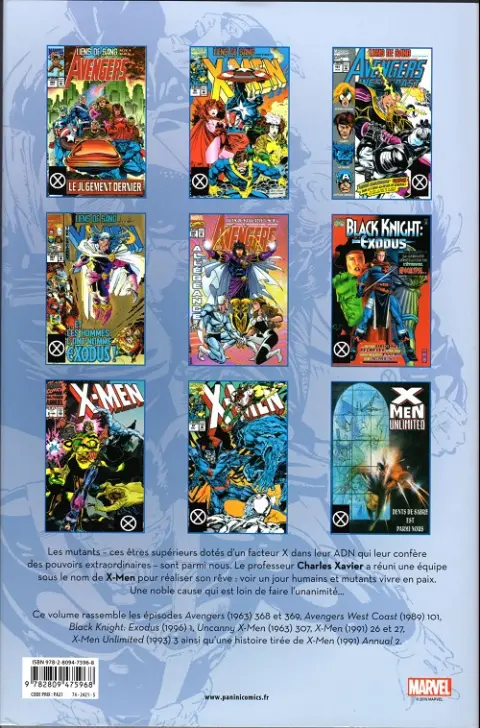 Verso de l'album X-Men L'intégrale Tome 36 1993 (V)
