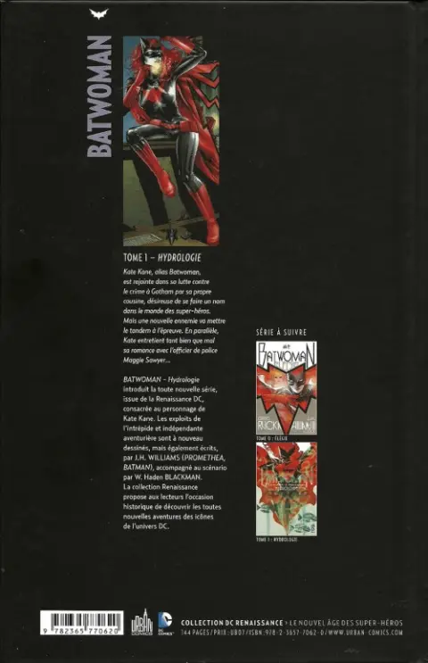 Verso de l'album Batwoman Tome 1 Hydrologie
