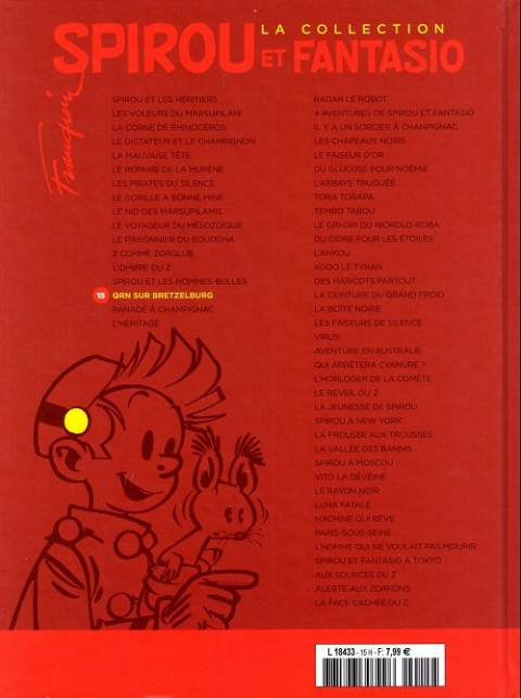 Verso de l'album Spirou et Fantasio La collection Tome 15 Qrn sur bretzelburg