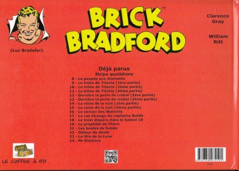 Verso de l'album Brick Bradford Strips quotidiens Tome 23 La fille de la lune - Ombre dans le ciel - Les six graines de Sibed