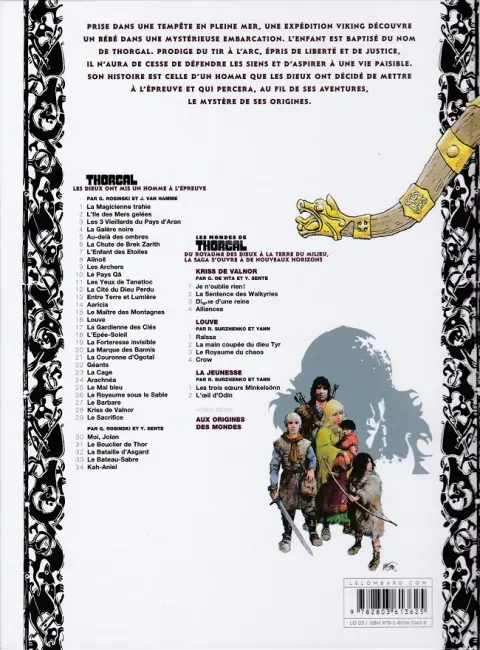Verso de l'album Thorgal Tome 24 Arachnéa