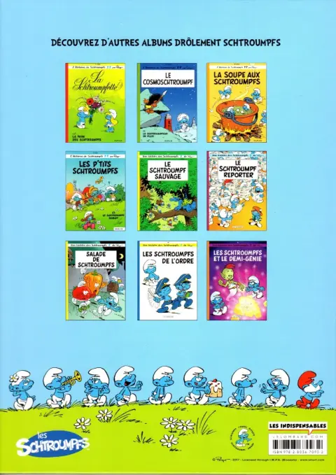 Verso de l'album Les Schtroumpfs Tome 16 Le schtroumpf financier