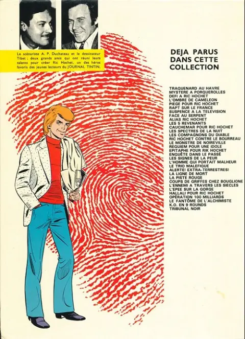 Verso de l'album Ric Hochet Tome 27 L'épée sur la gorge