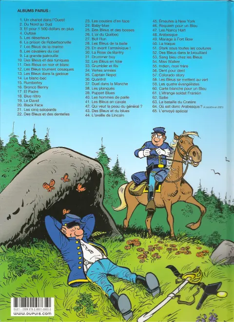Verso de l'album Les Tuniques Bleues Tome 8 Les cavaliers du ciel