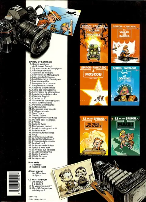 Verso de l'album Spirou et Fantasio Tome 20 Le faiseur d'or