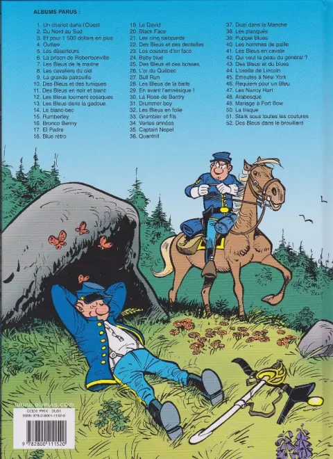 Verso de l'album Les Tuniques Bleues Tome 23 Les cousins d'en face