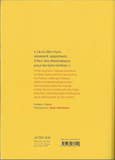 Verso de l'album Caricaturistes - Fantassins de la démocratie