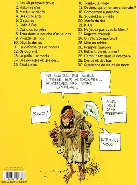 Verso de l'album Pierre Tombal Tome 29 Des os et des bas