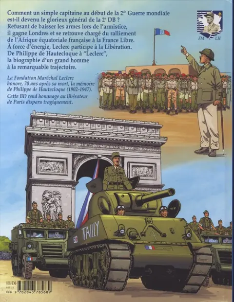 Verso de l'album Avec le Maréchal Leclerc