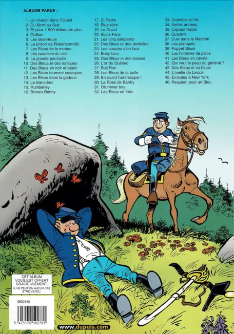 Verso de l'album Les Tuniques Bleues Tome 26 L'Or du Québec