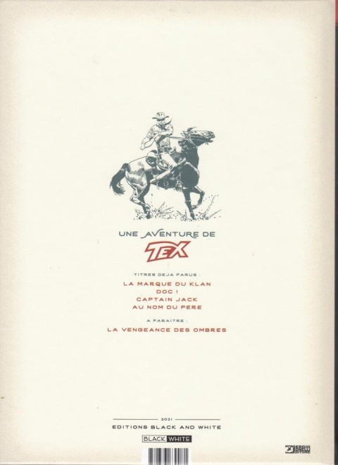 Verso de l'album Tex 4 Au nom du père