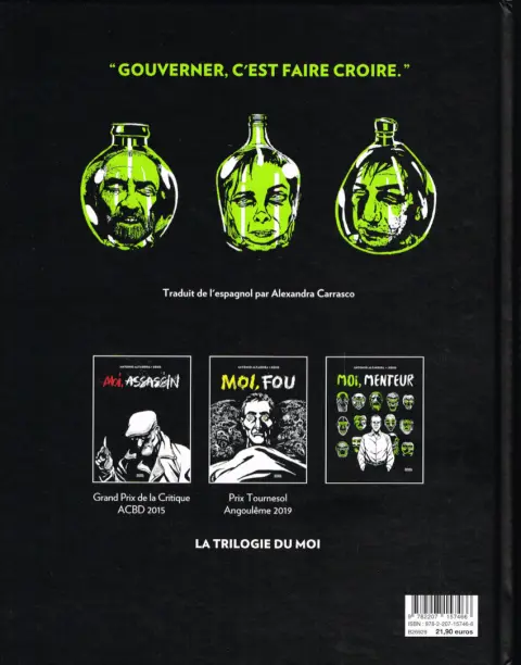 Verso de l'album Moi, menteur