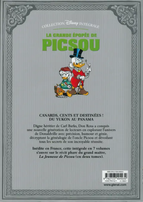 Verso de l'album La Grande Épopée de Picsou Tome II La Jeunesse de Picsou 2/2