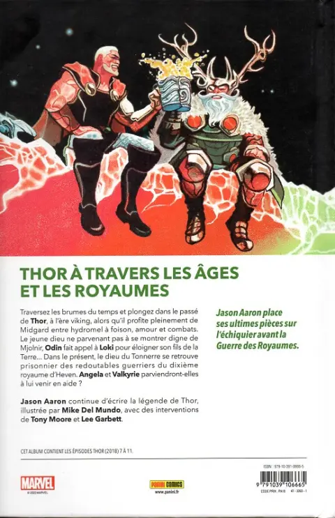 Verso de l'album Thor 2 War of the Realms : Prélude