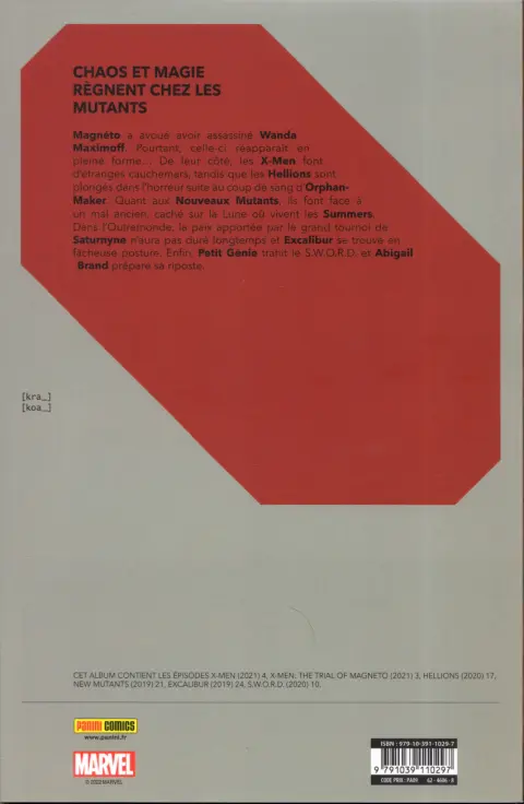 Verso de l'album Reign of X Volume 18
