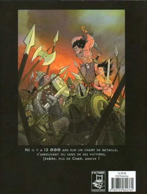 Verso de l'album Les Chroniques de chair et d'acier Les Aventures de Jérôme fils de Crom