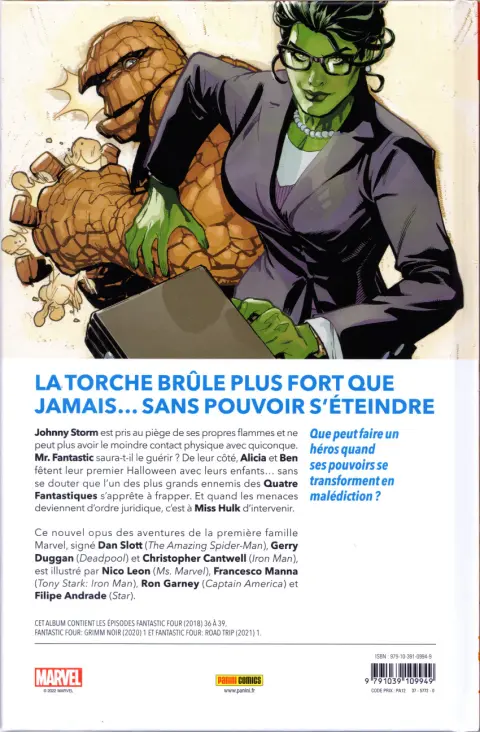 Verso de l'album Fantastic Four Tome 9 Flamme éternelle