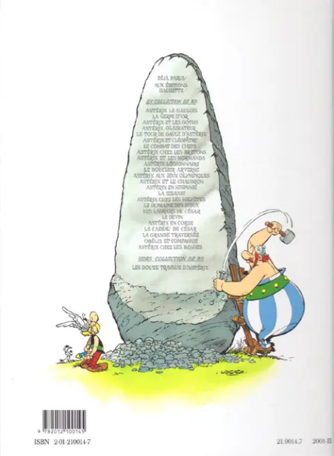 Verso de l'album Astérix Tome 14 Astérix en Hispanie