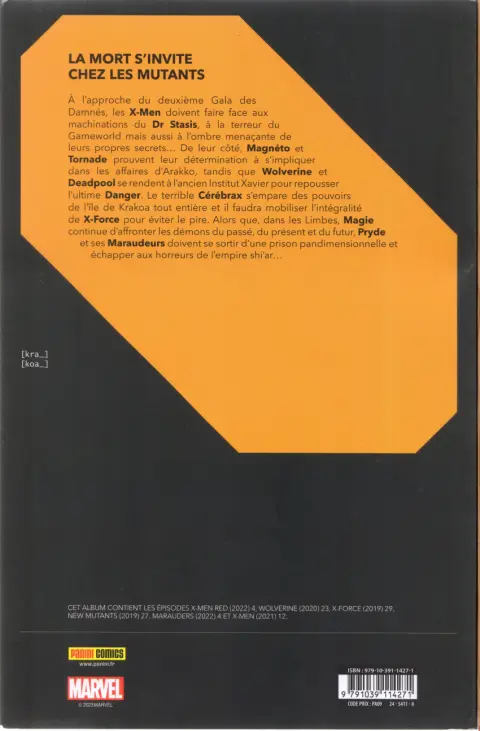 Verso de l'album Destiny of X Volume 06