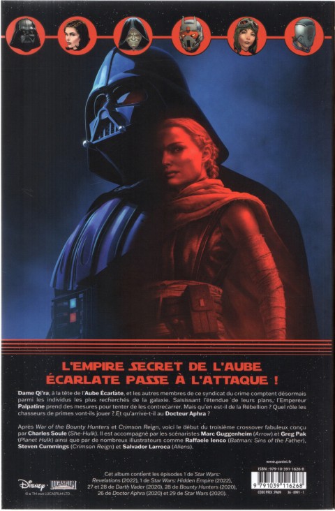 Verso de l'album Star Wars - Hidden Empire Tome 1/4