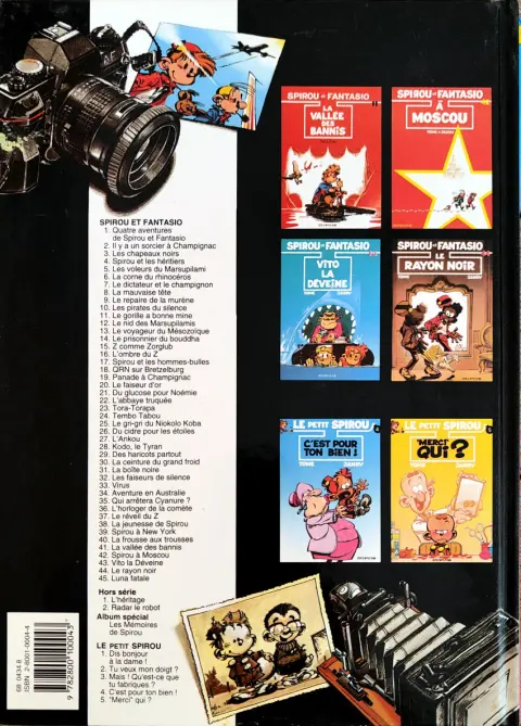 Verso de l'album Spirou et Fantasio Tome 2 Il y a un sorcier a Champignac