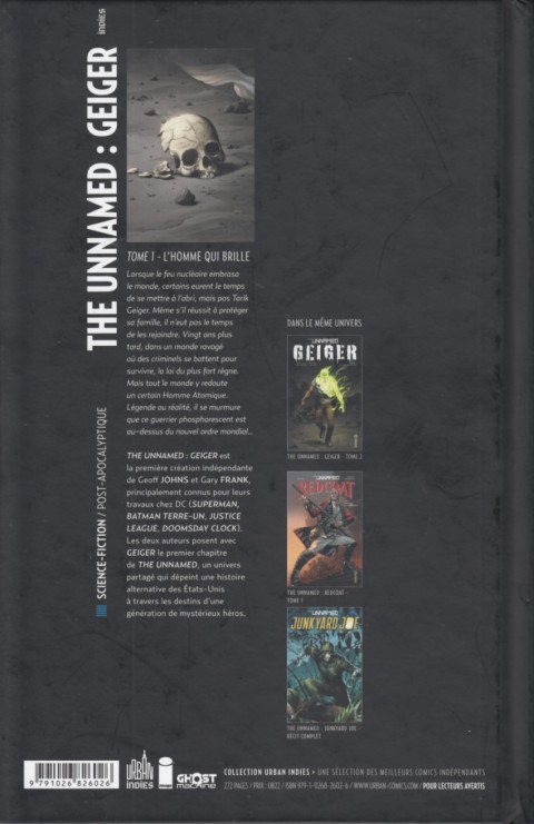 Verso de l'album The Unamed Geiger Tome 1
