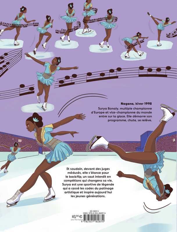 Verso de l'album Surya Bonaly Le feu sur la glace